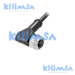 QE12-N4G2  CONECTOR CURVO HEMBRA  PARA SENSOR M12 4 PINES CON CABLE DE 2 MTS IP67