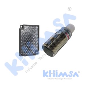 PSM-GM2DPBR-E2   SENSOR FOTOREFLECTIVO METALICO M18 PNP NO  CON LED C/ESPEJO 10-30VDC SN=2MTS CON CONECTOR M12 4 PINES IP67