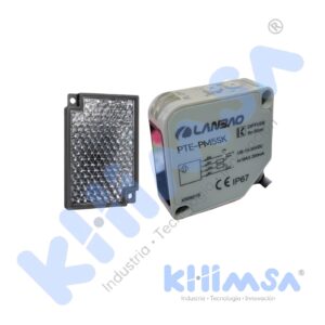 PTE-PM5SK SENSOR FOTOREFLECTIVO CON ESPEJO TD-09 SALIDA A RELE 24-240VAC/DC IP67 SN= 5MTS REGL. 5 HILOS
