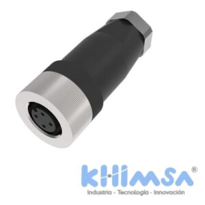 QE12-N4F  CONECTOR RECTO HEMBRA M12 4 PINES PVC IP67