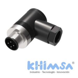 QE12-W4G  CONECTOR CURVO MACHO M12 4 PINES PVC IP67