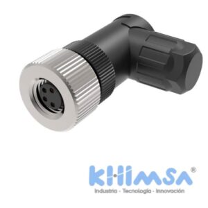 QE8-N4G  CONECTOR CURVO HEMBRA M8 4 PINES PVC IP67