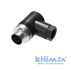 QE8-W4G  CONECTOR CURVO MACHO M8 4 PINES PVC IP67