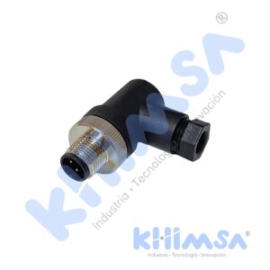 QE12-W5G CONECTOR CURVO MACHO M12 5 PINES PVC IP67