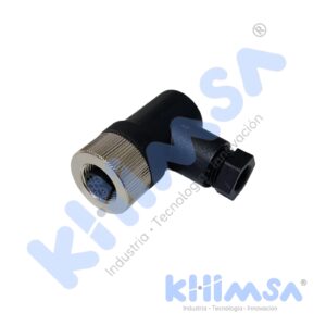 QE12-N4G CONECTOR CURVO HEMBRA M12 4 PINES PVC IP67