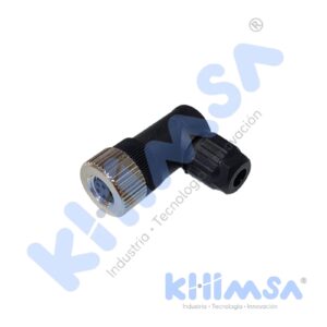 QE8-N4G CONECTOR CURVO HEMBRA M8 4 PINES PVC IP67