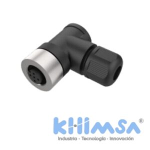 QE12-N5G  CONECTOR CURVO HEMBRA M12 5 PINES PVC IP67