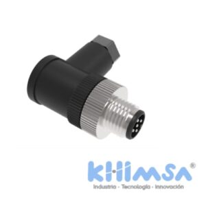 QE12-W5G  CONECTOR CURVO MACHO M12 5 PINES PVC IP67