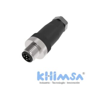 QE12-W5F  CONECTOR RECTO MACHO M12 5 PINES PVC IP67