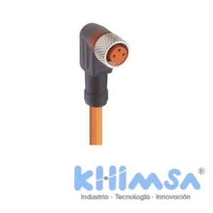 RKMWV/LED A 3-06/5 M CONECTOR CURVO HEMBRA M8 3 PINES CON LED CON CABLE DE 5 MTS