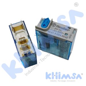 46.61.9.024.0040 RELE ELECTROMAGNETICO DE 5 PINES 24VDC 1NA/NC 16A/250V C/INDICADOR MECANICO