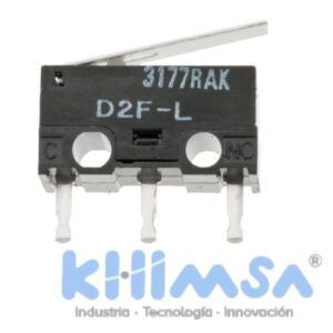 D2F-L  MICROSWITCH ACCION 3A 125V 2A 30VAC SPDT NO+NC+COM PALANCA CORTA 3 PINES