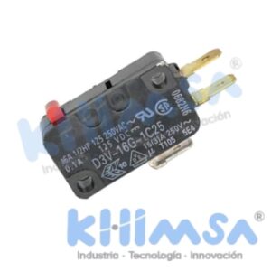 D3V-16G-1C25-K MICROSWITCH ACCION 0,6A/125V 16A/250C SPDT NO+NC+ SIN PALANCA CORTA 3 TERMINAL IP40