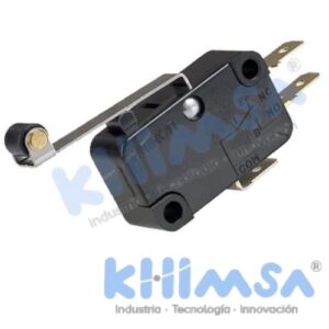 V-15G6-1C25-K MICROSWITCH ACCION 0,6A/125V 15A/250VAC SPDT NO+NC+COM PALANCA LARGA CON ROLDANA PVC 3 TERMINAL IP40