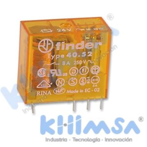 40.52.8.024.000 MINI RELE ELECTROMAGNETICO DPDT DE 8 PINES 24VAC 8A/250VAC
