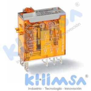 46.52.8.024.0040 RELE ELECTROMAGNETICO DPDT 24VAC 8A/250V 8 PINES CON INDICADOR MECANICO