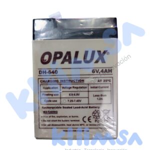 DH-640 BATERIA SECA DE ACIDO DE PLOMO 6V 4AH PARA PANEL DE EMERGENCIA