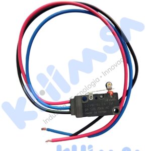 D2VW-5L2A-1M MICROSWITCH CON CABLE 5A/250V PALANCA CON RUEDA SNAP ACTION SPDT ON-(ON)
